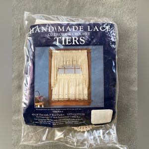 Vintage Hand Made Lace Cutwork and Crochet Tiers